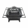 Superherostuff 31 in. Square Mesh Fire Pit with Safety Ring PA3088276